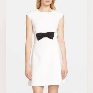 Kate Spade White Dress with Black Bow
